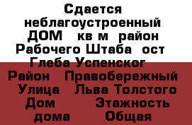 Сдается неблагоустроенный ДОМ 30кв.м, район Рабочего Штаба, ост. Глеба Успенског › Район ­ Правобережный › Улица ­ Льва Толстого › Дом ­ 10 › Этажность дома ­ 1 › Общая площадь дома ­ 30 › Площадь участка ­ 100 › Цена ­ 7 000 - Иркутская обл., Иркутск г. Недвижимость » Дома, коттеджи, дачи аренда   